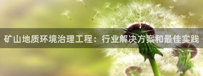 凯发唯一官方网站|矿山地质环境治理工程：