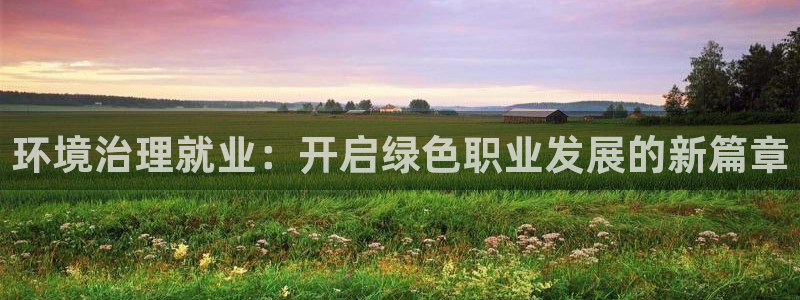 凯发官网入口首页|环境治理就业：开启绿色职业发展的新篇章